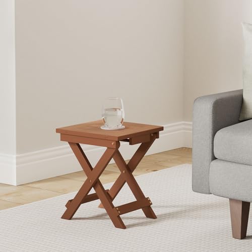 FG18556 Tioman Hardwood Patio Furniture Outdoor Folding Table Small, Natural