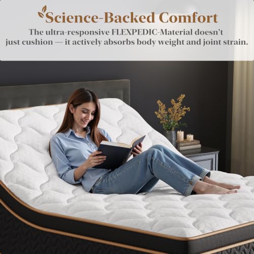 Firm King Mattress 14 Inch, Cooling Hybrid Bed in a Box, CertiPUR-US, view 7