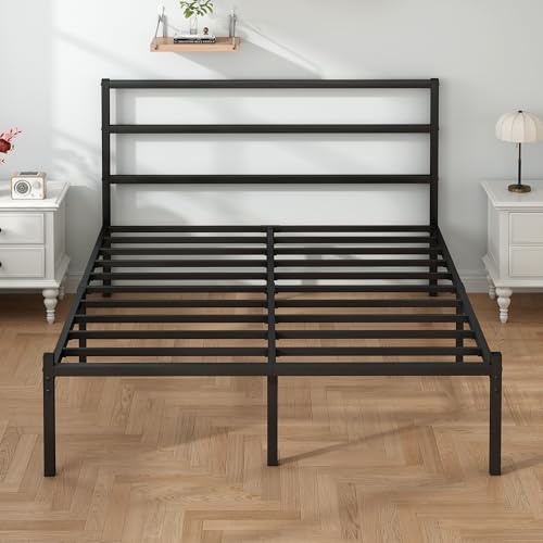 Full Size Bed Frame with Headboard and Footboard, view 8