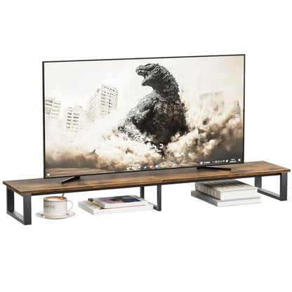 59" Large TV Riser Stand for 32-75 Inch TV, TV Shelf with Steel Legs, view 2