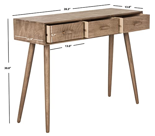 Safavieh Home Albus Mid-Century Modern Chocolate 3-drawer Console Table
