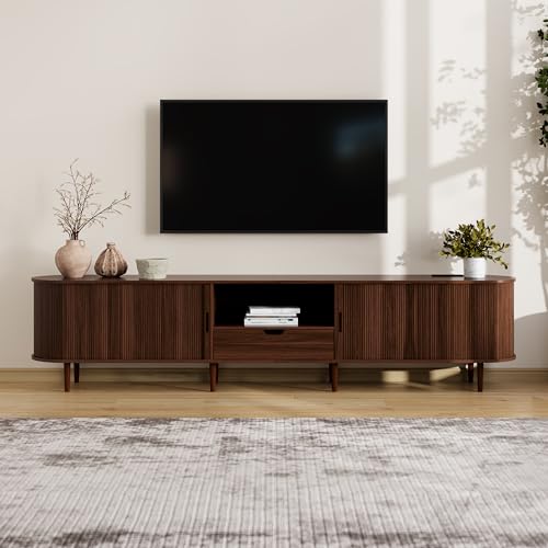 95.2" Fluted TV Stand with Power Outlet for TVs up to 100", view 2