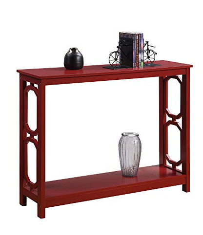 Omega Console Table, Cranberry Red