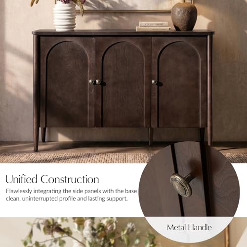 47" Arched Sideboard Buffet Cabinet with Storage, Auburn, view 8
