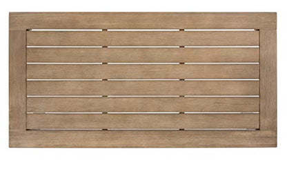 SAFAVIEH Couture Outdoor Patio Furniture Collection – Santa Cruz Coffee Table, Natural Eucalyptus Wood Slatted Top, Modern Outdoor Accent Table (CPT1016A)