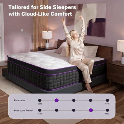 10/12/14 Inch Hybrid Mattress, view 3