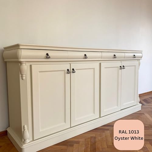 MAC All-in-One Furniture Paint – No Sanding No Primer, Chalk Paint for Cabinets, Wood, Tile & Countertops | Self-Leveling Matte | 16.9 fl oz, 53 sq ft| 1013 Oyster White