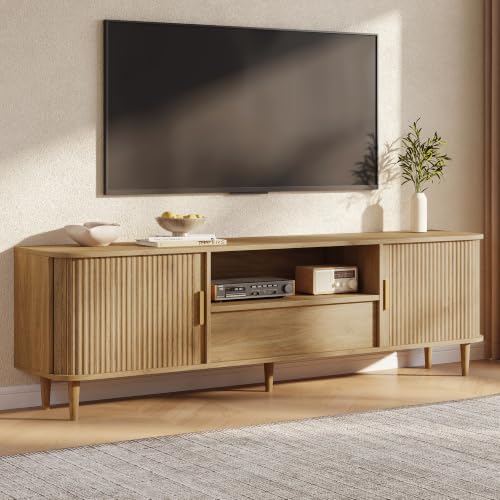 Mid-Century Modern Fluted TV Stand for 65/70/75/80 Inch TVs, view 2