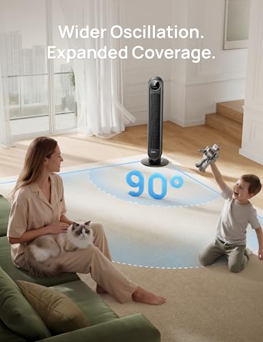 DREO Tower Fan for Bedroom, 28ft/s Velocity, Ultra Quiet Fan, 8 Speeds, view 7