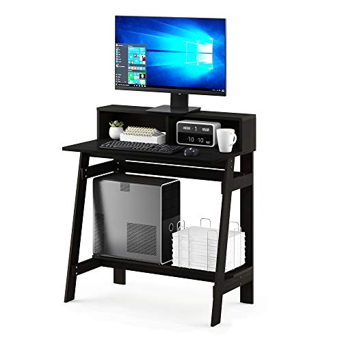Simplistic 31-Inch Compact Computer Desk, Black Espresso, view 4