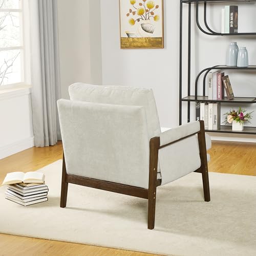 Kelly Mid-Century Modern Accent Armchair, White