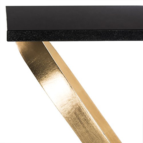 Black and Gold Leaf Side Table, view 5