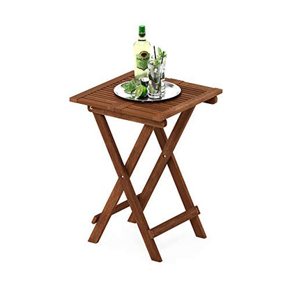 FG18065 Tioman Hardwood Patio Furniture Folding Table in Teak Oil, Large, Natural