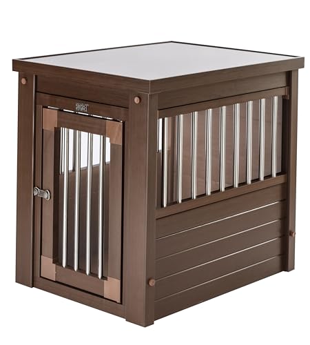 New Age Pet® ECOFLEX® Small Furniture Style Dog Crate & End Table, Brown, view 3