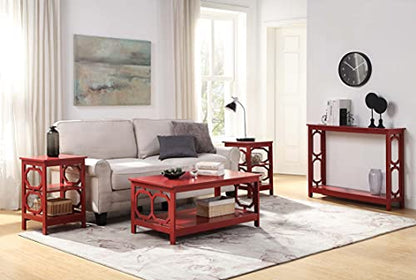 Omega Console Table, Cranberry Red