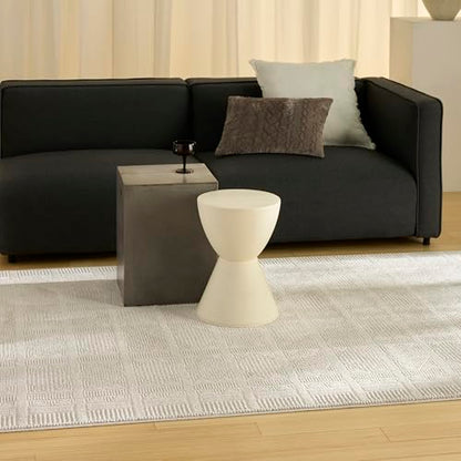 Home Nordic Ivory Beige 4' x 6' Area Rug - Easy Clean, Non Shedding, Bed Room, Living Room, Dining Room, Kitchen (4' x 6')