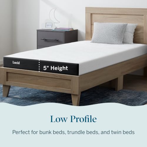 ® 5" Firm Gel Memory Foam Mattress – Bamboo Charcoal & Cooling Gel – Fiberglass, view 5