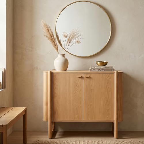 Apollo Solid Wood Accent Cabinet & Media Console, Light Oak, view 6