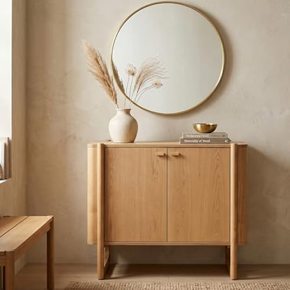 Apollo Solid Wood Accent Cabinet & Media Console, Light Oak, view 6