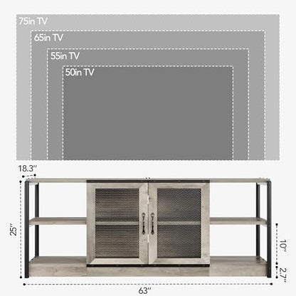 Farmhouse TV Stand for 65/75 inches TVs, view 3