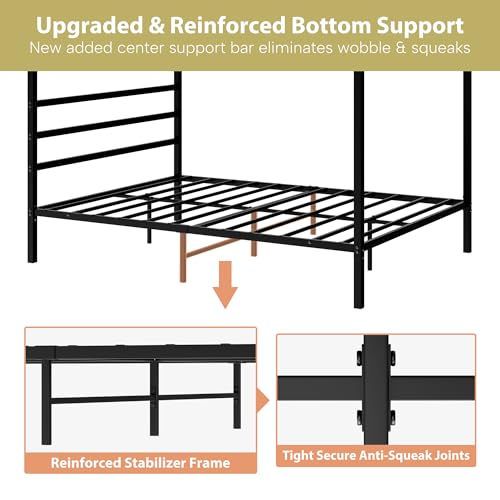 Queen Size Metal Canopy Bed Frame, view 8