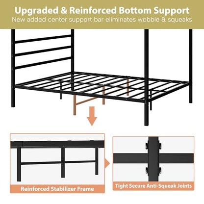 Queen Size Metal Canopy Bed Frame, view 8