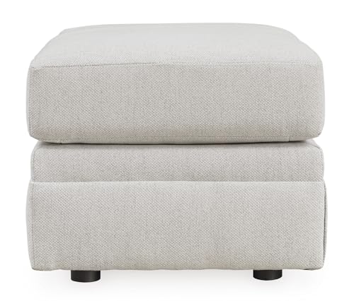 Signature Design by Ashley Maitelynn Casual Upholstered Ottoman, White