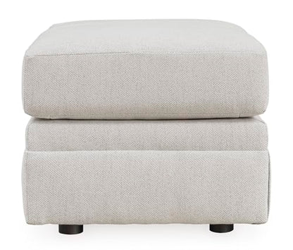 Signature Design by Ashley Maitelynn Casual Upholstered Ottoman, White