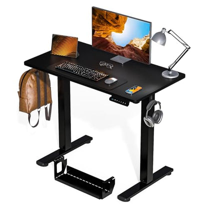 Standing Desk Height Adjustable Small Electric Stand Up Desks [35 x 20 Inch] - Ergonomic Sit Stand Desk Rising Desks for Home Office Computer Desk Stand Desk Workstation