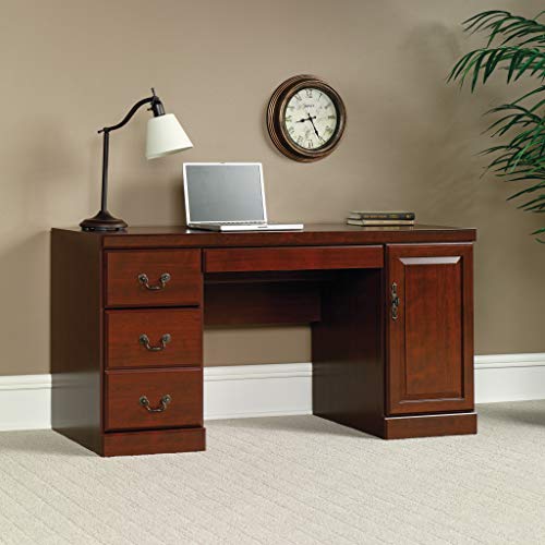 404944 Heritage Hill Computer Credenza, Classic Cherry Finish, L: 59.13" x W: 20.47" x H: 30.16"