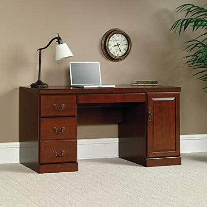 404944 Heritage Hill Computer Credenza, Classic Cherry Finish, L: 59.13" x W: 20.47" x H: 30.16"