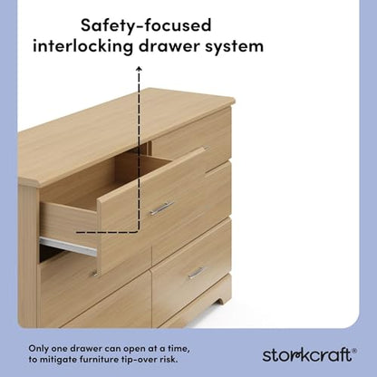 Brookside 6 Drawer Dresser, Driftwood, view 7
