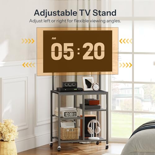 Small TV Stand with Wheels and Mount for 50 Inch TVs, view 4