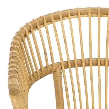 SAFAVIEH Furniture - Varvara Woven Accent Chair - Natural Rattan - Fully Assembled - Ideal for Living Room, Bedroom, Dining Space, 16" Seat Height (ACH9905A)