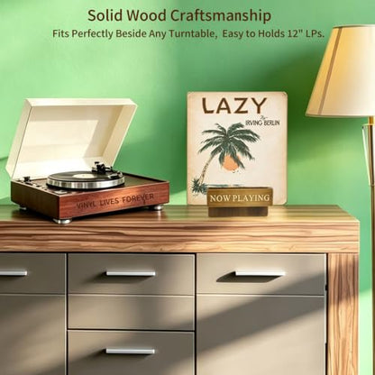 Vinyl Record Wall Mount 6PCS & Now Playing Vinyl Record Stand Set, view 6