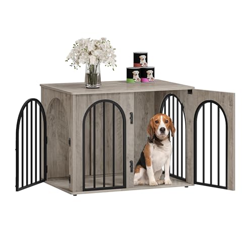 31.5'' Dog Crate Furniture,Dog Kennel Indoor for Small/Medium Dogs, view 2