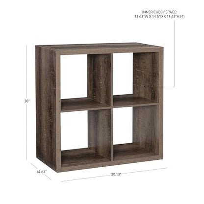 Home Decor Dawes 4 Cabinet Grey Cubby Storage