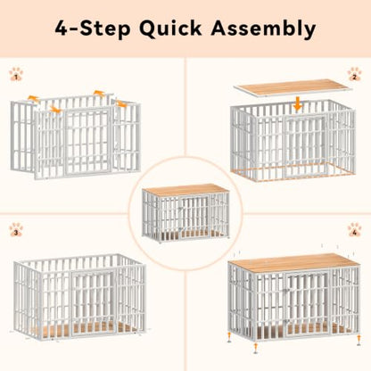 46 Inch Heavy Duty Dog Crate Furniture for Large Dogs, view 3
