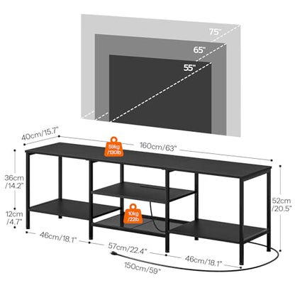 TV Stand with Power Outlets to 75 Inches, view 4