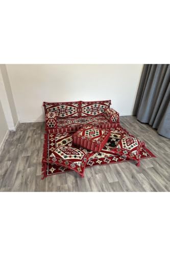 SODEF Modern Red Turkish Corner Sofa Set - Comfortable & Stylish Living Room Furniture - Red