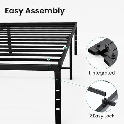 Full Size Metal Bed Frame, Platform Bed Frame, 16 Inch, view 5