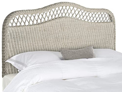 SAFAVIEH Furniture - Sephina Rattan Queen Headboard - Antique & Grey - Rattan - Coastal Woven Design - Ideal for Bedroom (SEA8033D-Q)