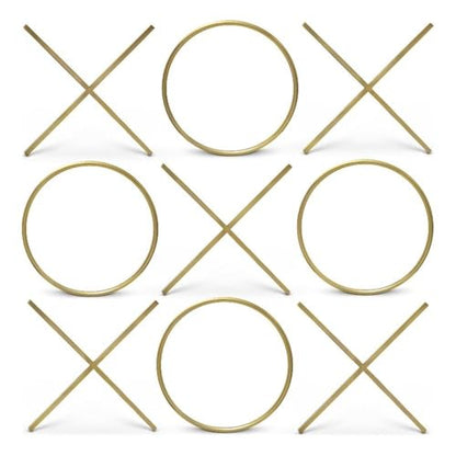 Meridian Furniture 432 XOXO Collection Modern | Contemporary Stainless Steel Wall Decor, Gold, 66.75" W x .75" D x 66.75" H