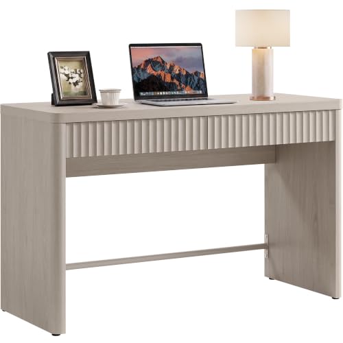 Office Computer Desk with 2 Drawers Modern Executive Writing Desk 48.8" Large, view 2