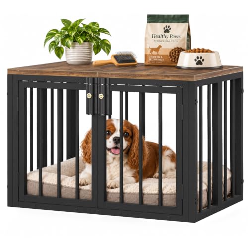 Small Dog Crate Furniture, Furniture Style Dog Crate, Wooden Dog Crate End Table, view 2