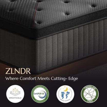 Aura Full Size 10 Inch Hybrid Mattress for Guest Bedroom and Apartment Use, view 3