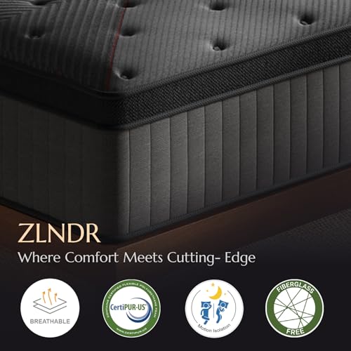 Aura Queen Mattress 10 Inch, Dual Cooling Hybrid Mattress with Cooling Gel Foam, view 3