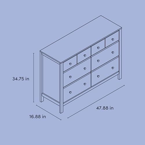 Horizon 6 Drawer Dresser, Driftwood, view 4