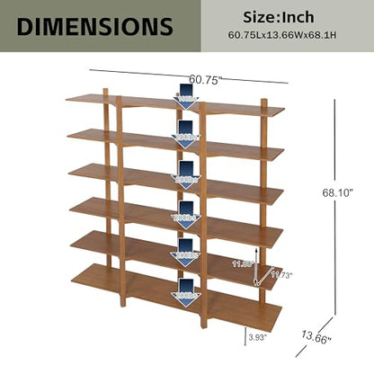 Marten 68.1" Tall 6-Tier Bookshelf, view 3