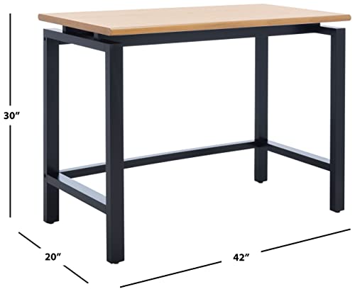 SAFAVIEH Home Collection Embry Modern Farmhouse Natural/Black Desk